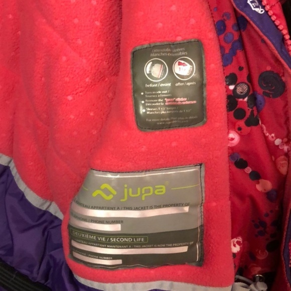 Jupa Girl's Pink Spotted Winter Jacket - Picture 5 of 6